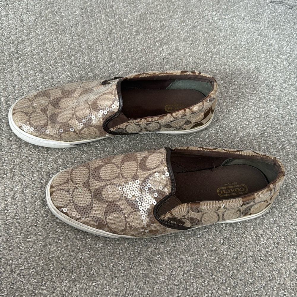 Coach Kivy sequin slip on sneaker